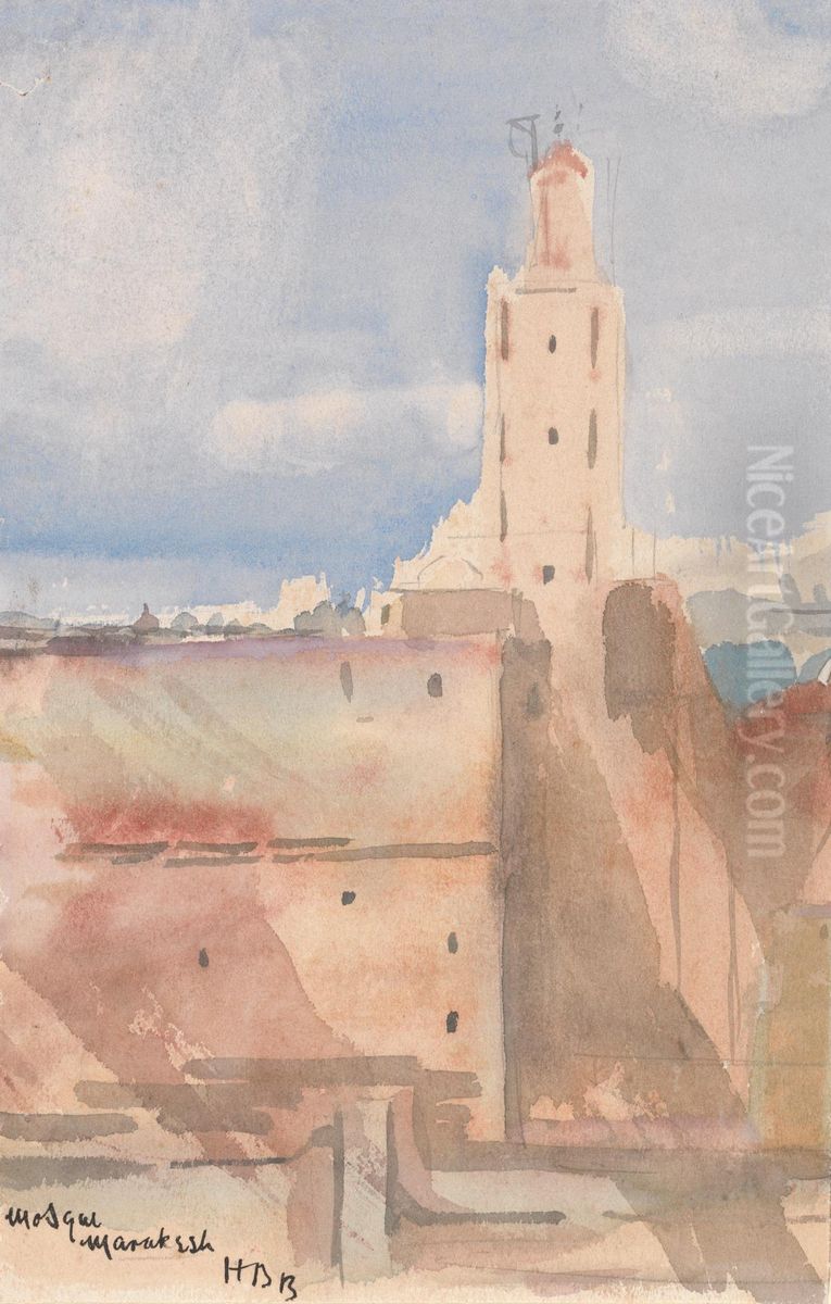 Koutoubia Mosque, Marrakech Oil Painting by Hercules Brabazon Brabazon