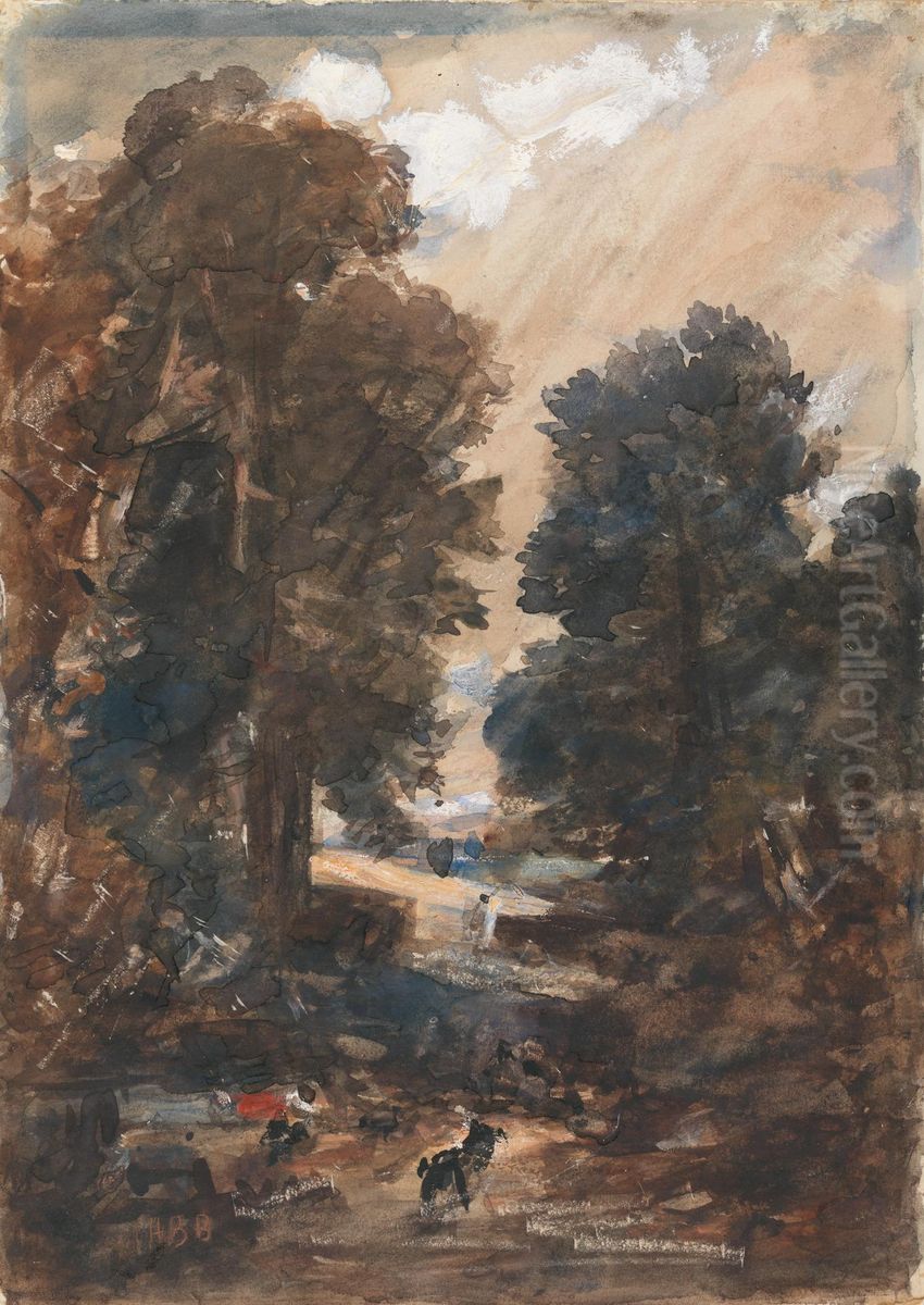 The Cornfield Oil Painting by Hercules Brabazon Brabazon