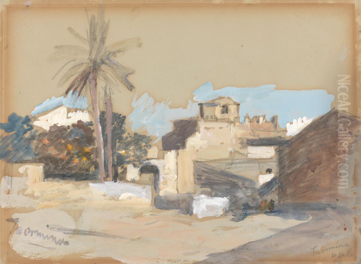 Taormina Oil Painting by Hercules Brabazon Brabazon