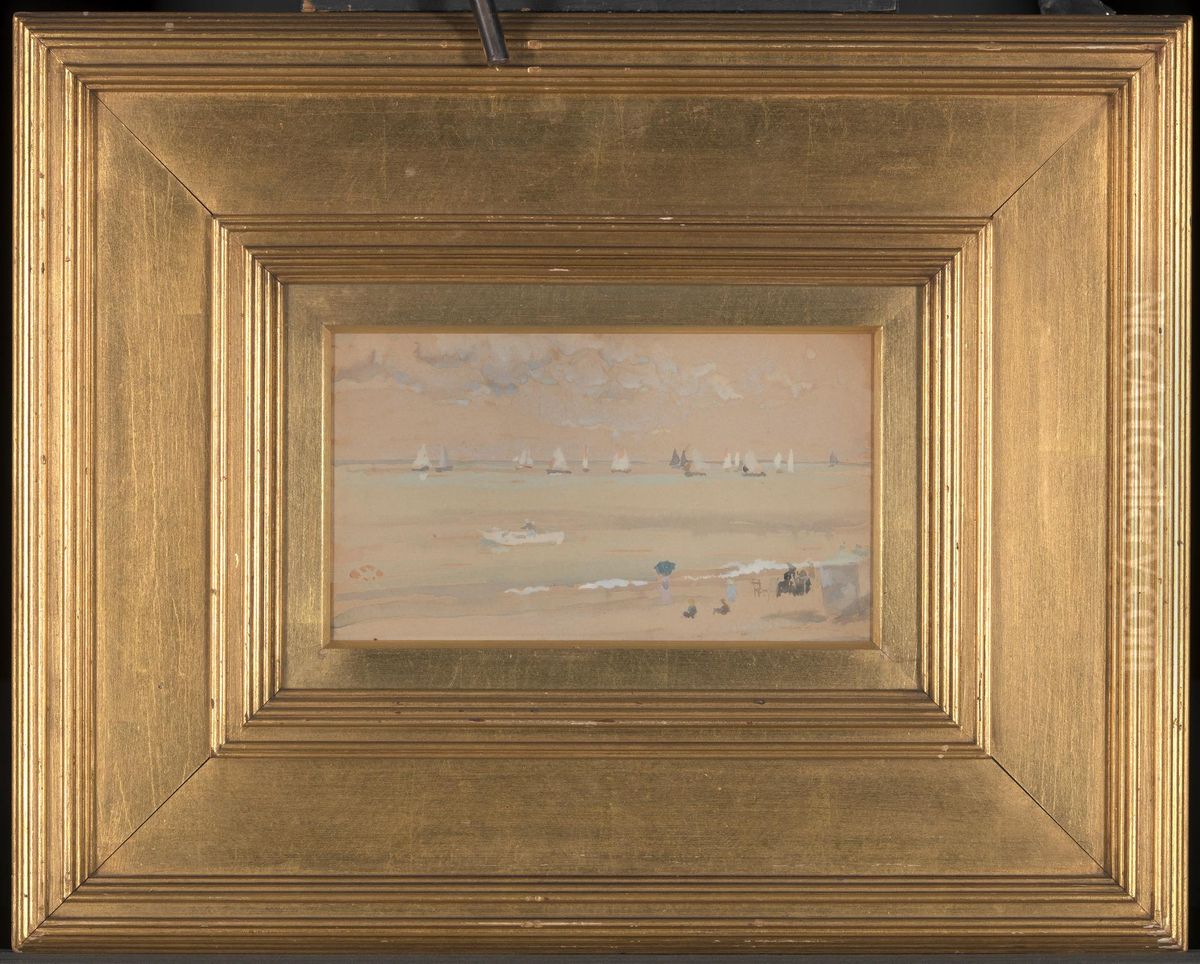 Green and White - Dieppe Oil Painting by James McNeill Whistler