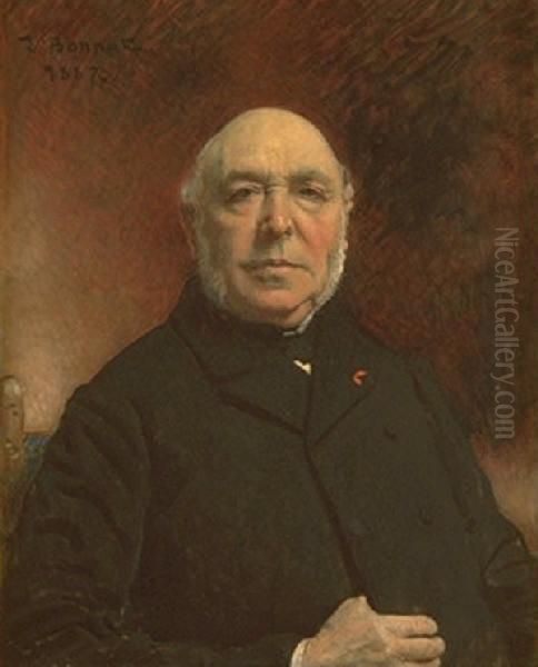 Portrait de M. Delarue, architecte Oil Painting by Leon Bonnat