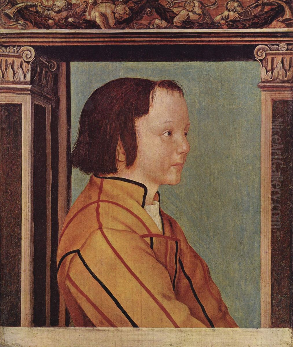 Young Boy with Brown Hair Oil Painting by Ambrosius Holbein