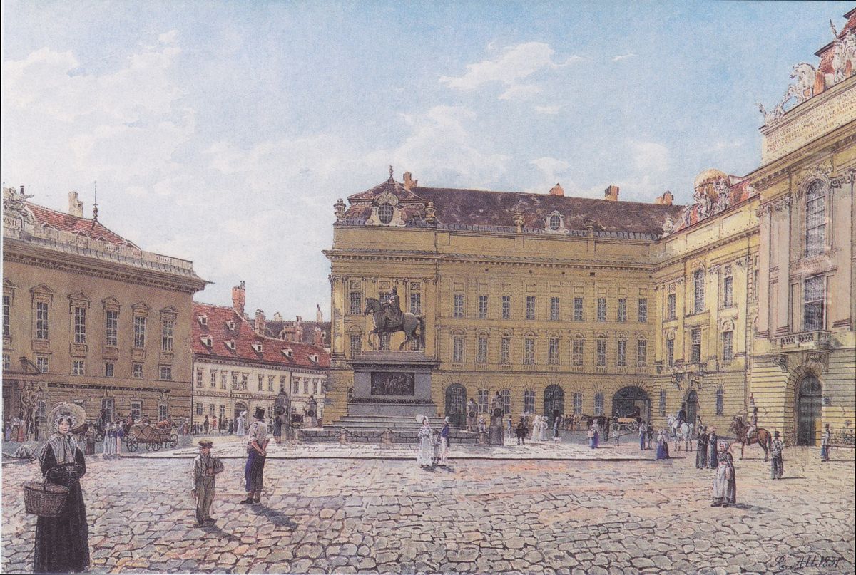 Der Josefsplatz in Wien Oil Painting by Rudolf von Alt