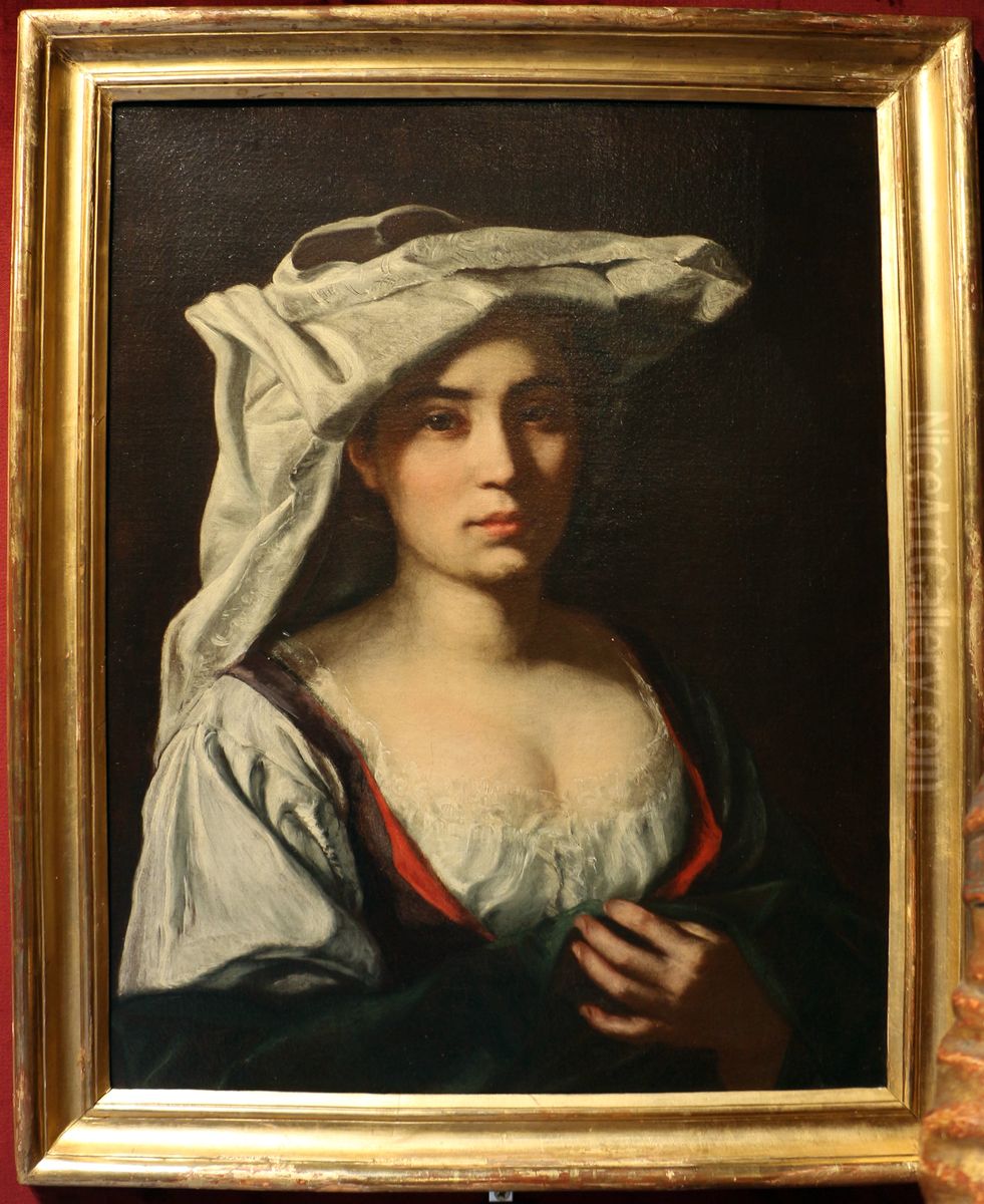 Contadina Oil Painting by Gaspare Traversi