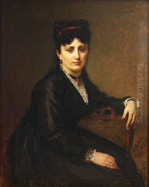 Portrait of a Woman Oil Painting by Carl Huns