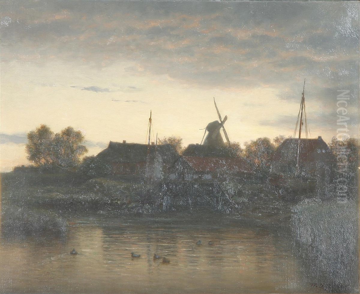 Brunsbuttel. Oil Painting by Wilhelm Xylander
