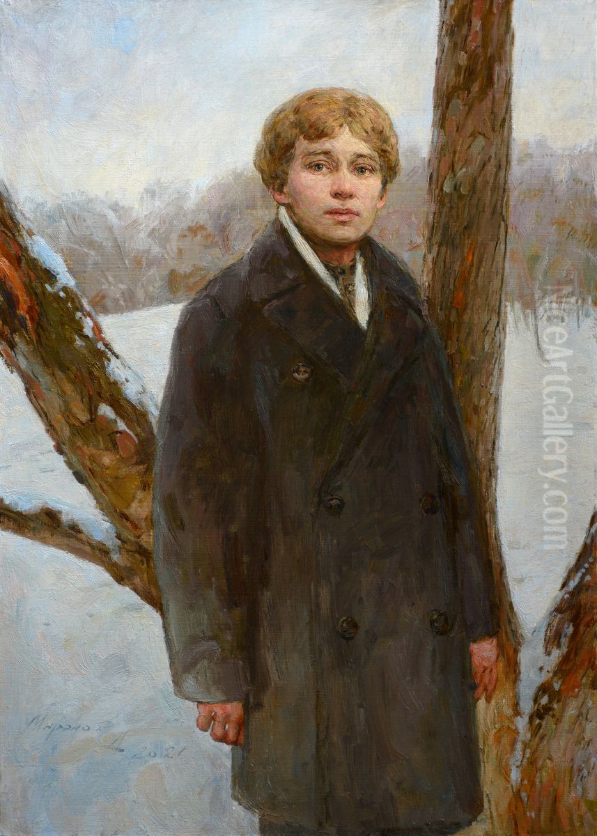 <<Esenin. Poslednij sneg>> Oil Painting by Andrei Mironov