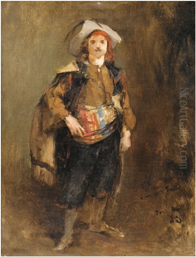 Emile dressed as cyrano Oil Painting by Jules Bastien-Lepage