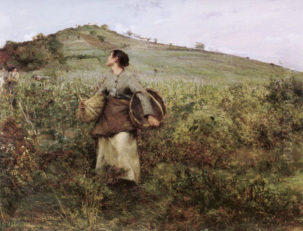 The grape harvest Oil Painting by Jules Bastien-Lepage