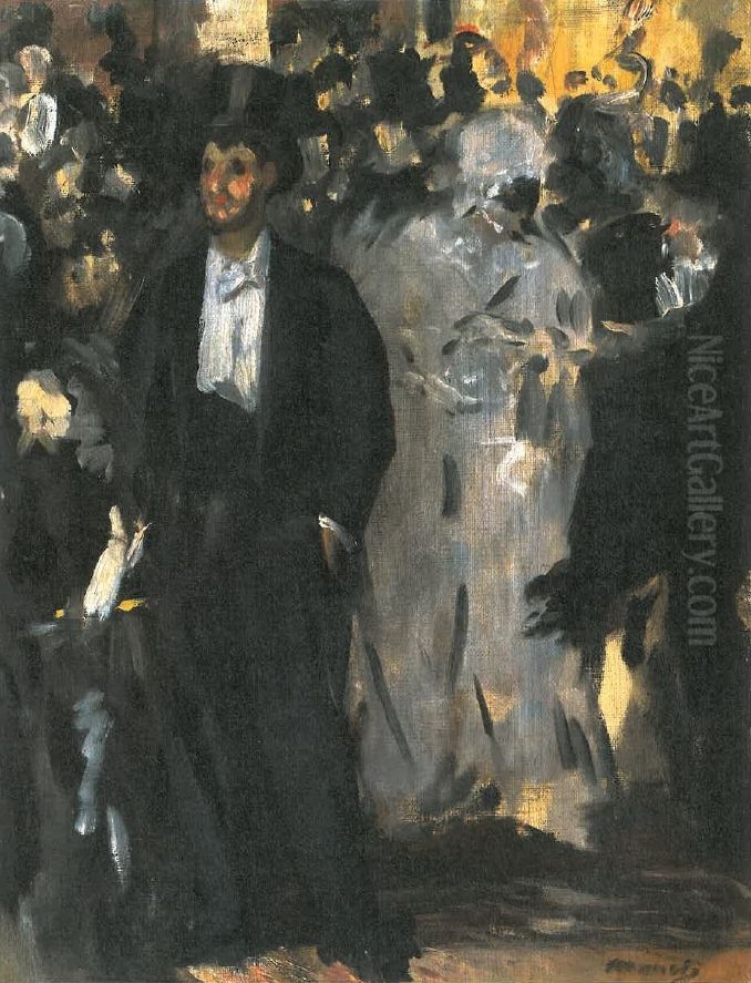 Bal masque a l'opera Oil Painting by Edouard Manet