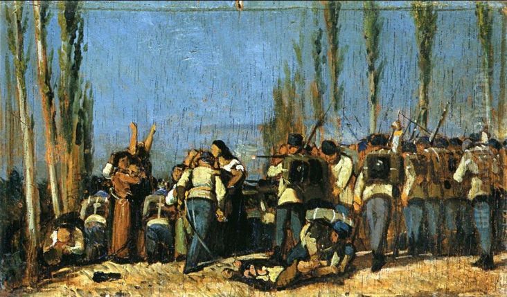 The massacres of Mantua Oil Painting by Giovanni Fattori