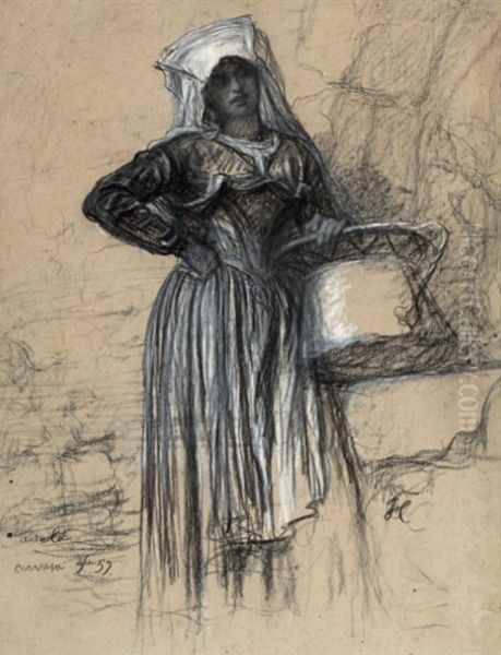 Adela Oil Painting by Ernest Hebert