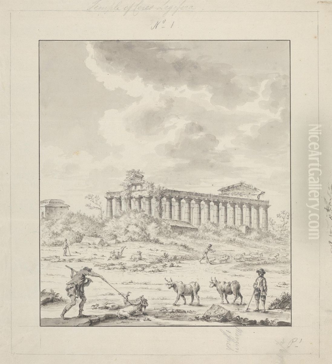 No. 1 Temple of Ceres Legitera Oil Painting by James Bruce