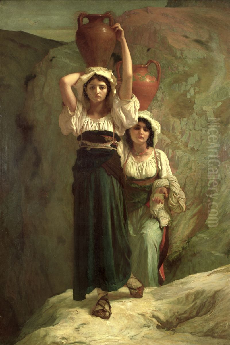 The girls of Alvito Oil Painting by Ernest Hebert
