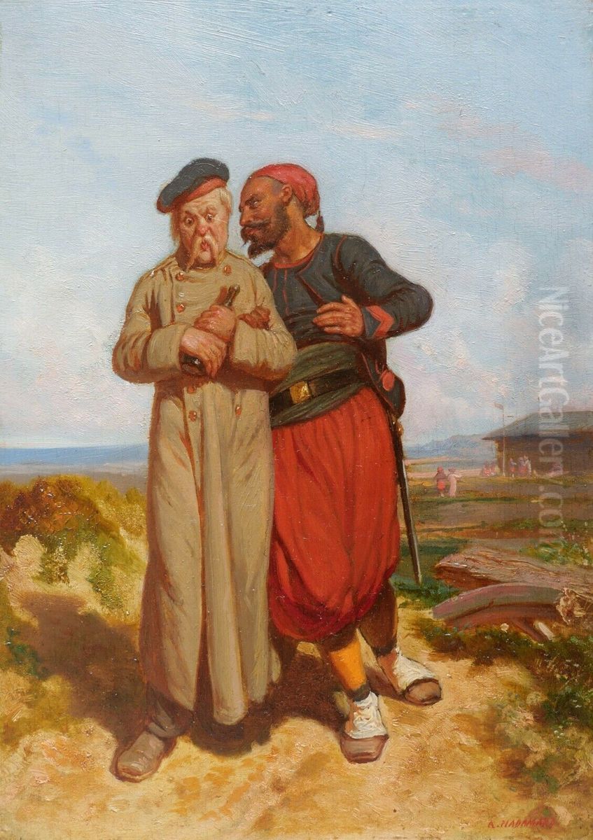 Peace in Crimea Oil Painting by Auguste Hadamard