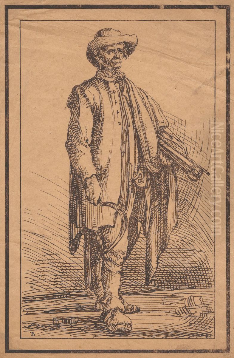 Subjects copied from Barker's Rustic Figures Oil Painting by Thomas Barker