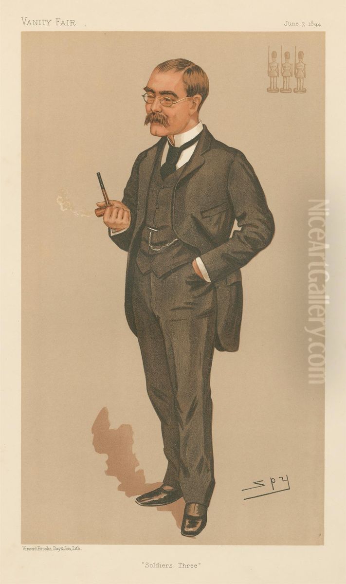 Soldiers Three, Rudyard Kipling (Vanity Fair series) Oil Painting by Leslie Mathew Ward