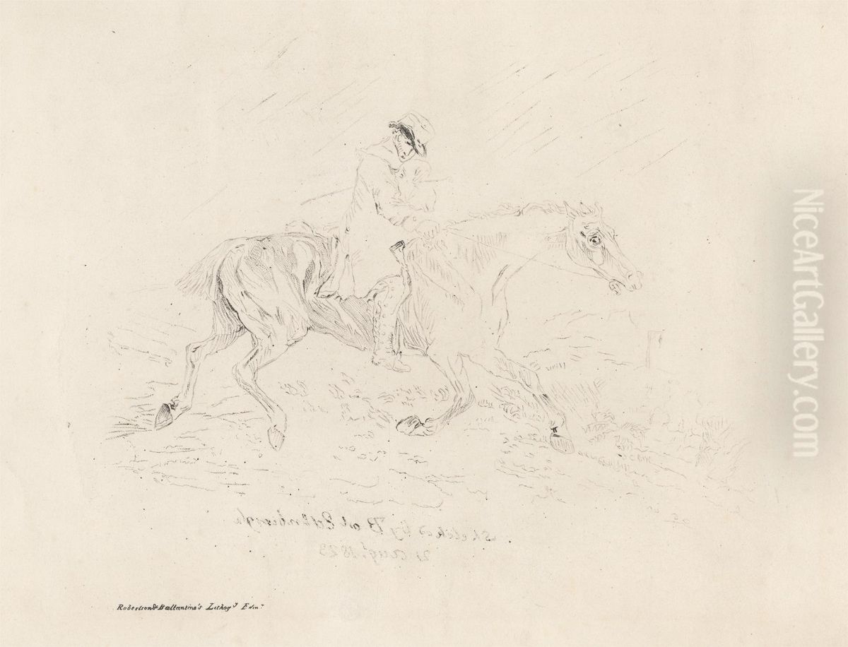 The Cadger's Trot (first State) Oil Painting by Thomas Bewick