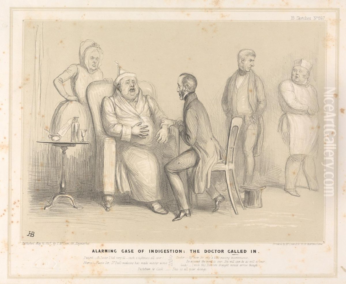 The Doctor Called In Oil Painting by John (H.B.) Doyle