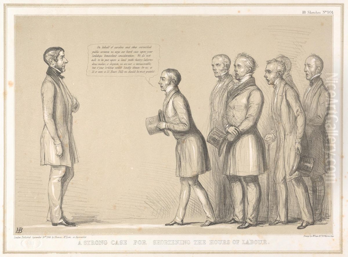 A Strong Case for Shortening the Hours of Labour Oil Painting by John (H.B.) Doyle