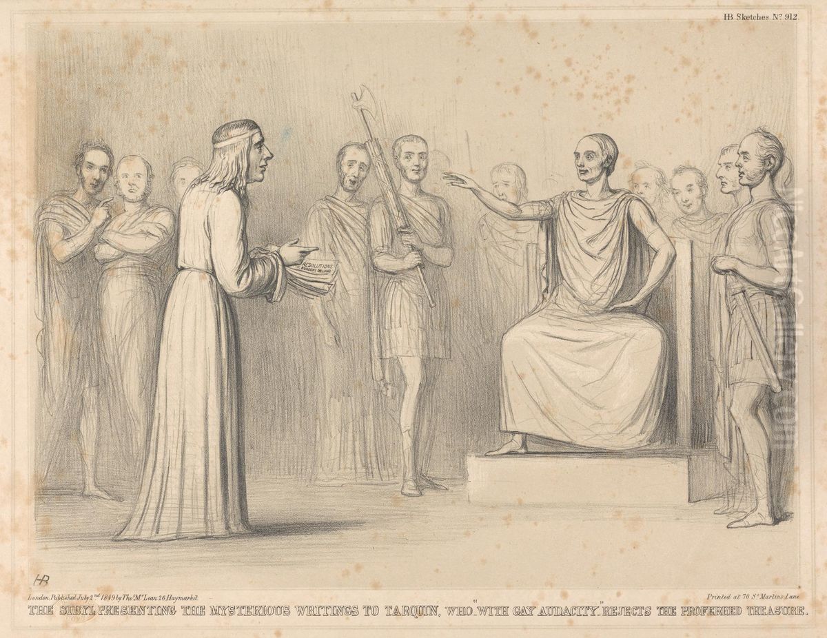 The Sibyl Presenting the Mysterious Writings to Tarquin, Who 