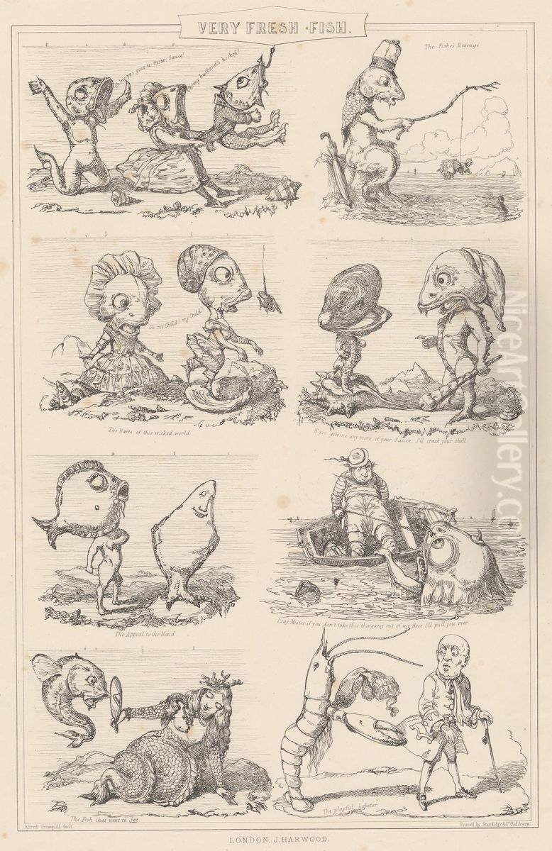 Very Fresh Fish Oil Painting by Alfred Henry Forrester