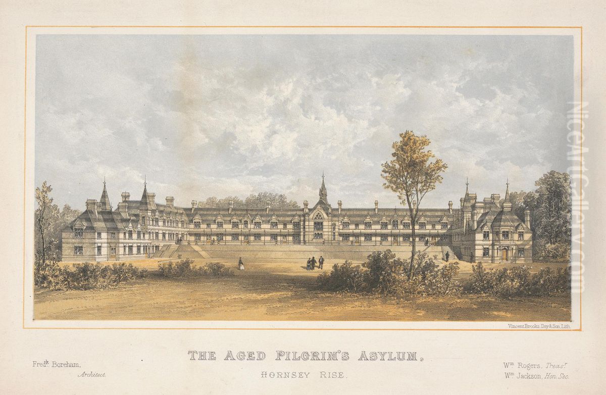 The Aged Pilgrim's Asylum Hornsey Rise Oil Painting by Vincent Brooks