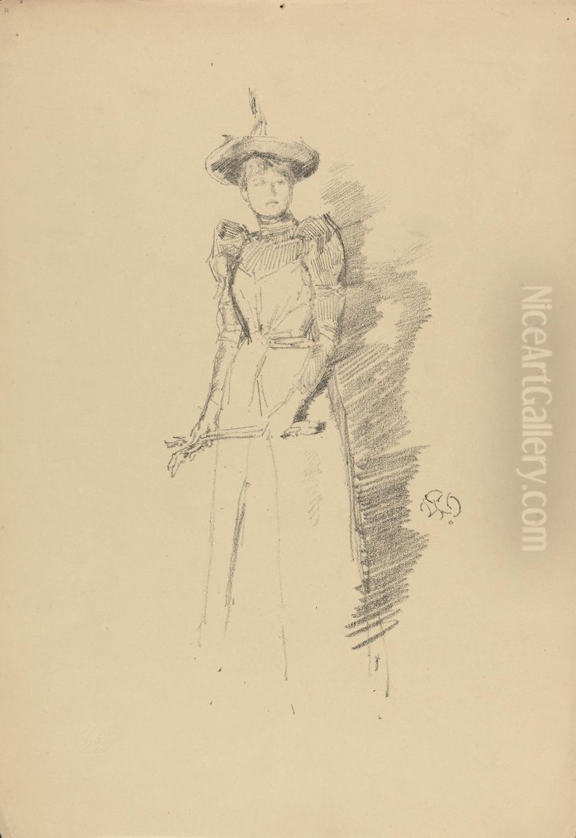 Gants de Suede Oil Painting by James McNeill Whistler