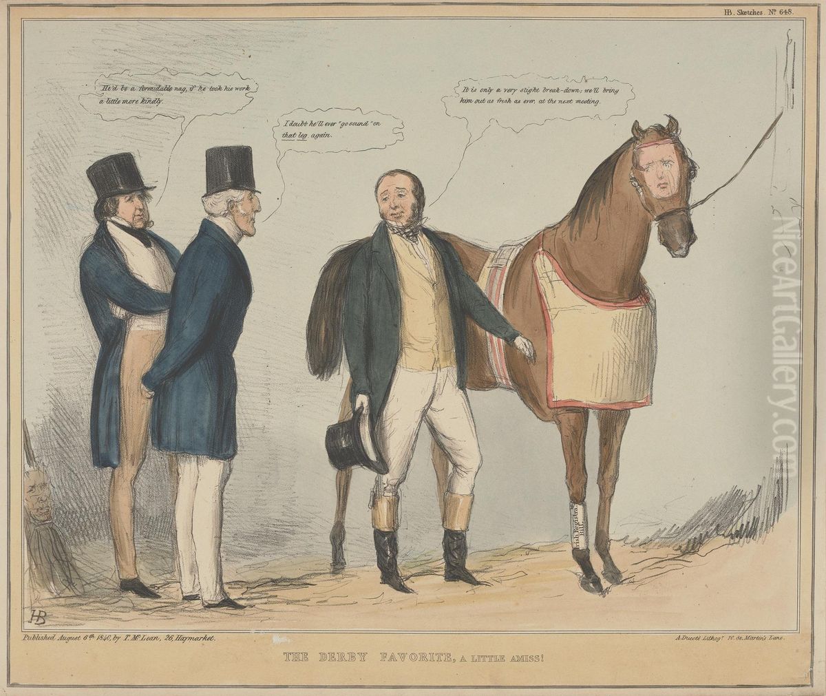 The Derby Favorite, A Little Amiss Oil Painting by John (H.B.) Doyle