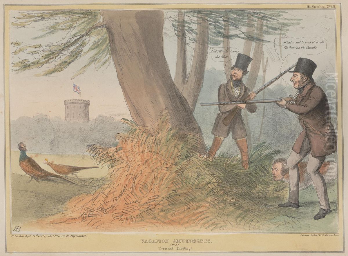 Pheasant Shooting (Number I) Oil Painting by John (H.B.) Doyle