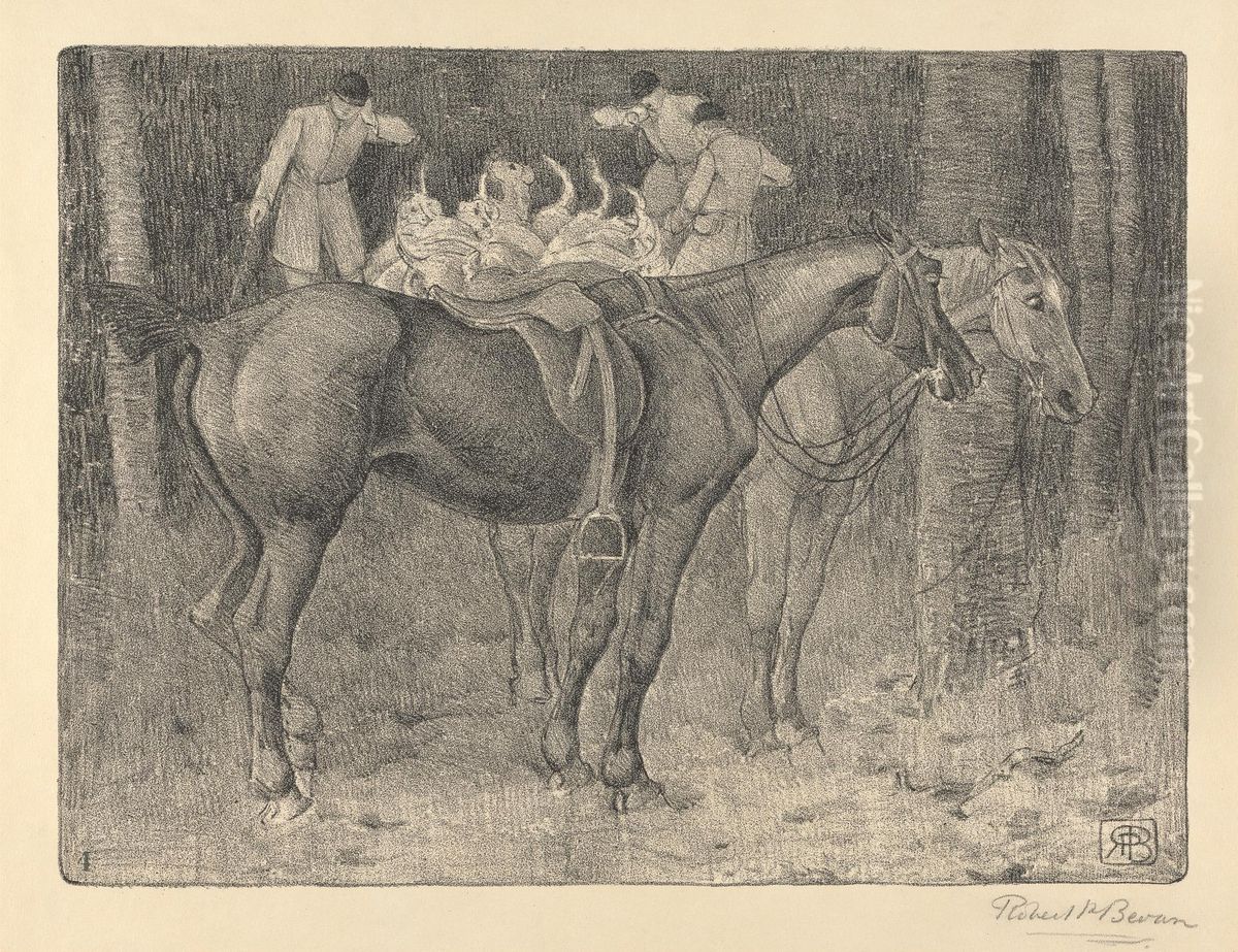 Who-o-p! Oil Painting by Robert Bevan