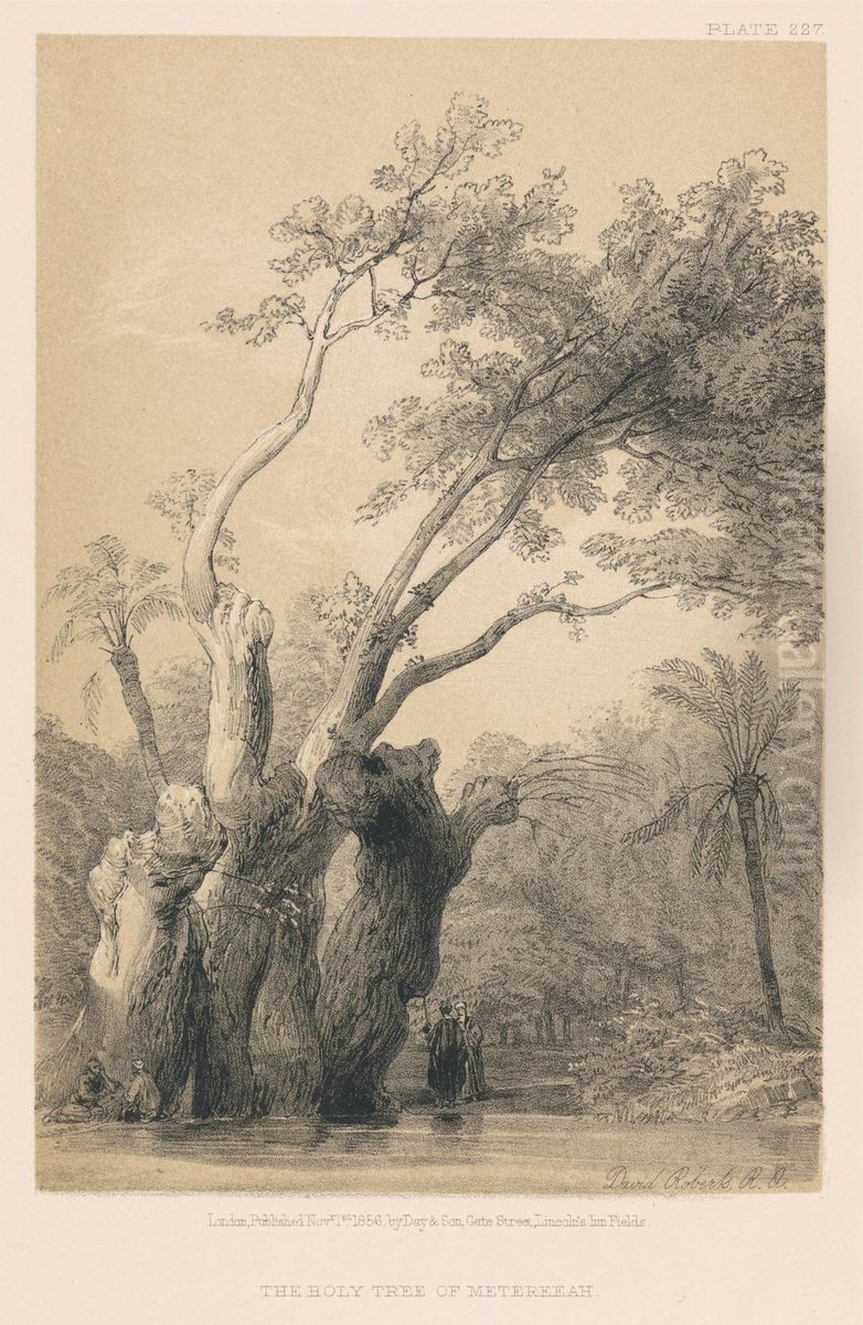 The Holy Tree of Metereeah Oil Painting by David Roberts