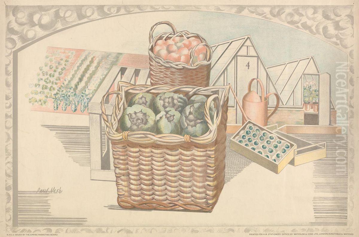 Fruits and Vegetables Oil Painting by Paul Nash