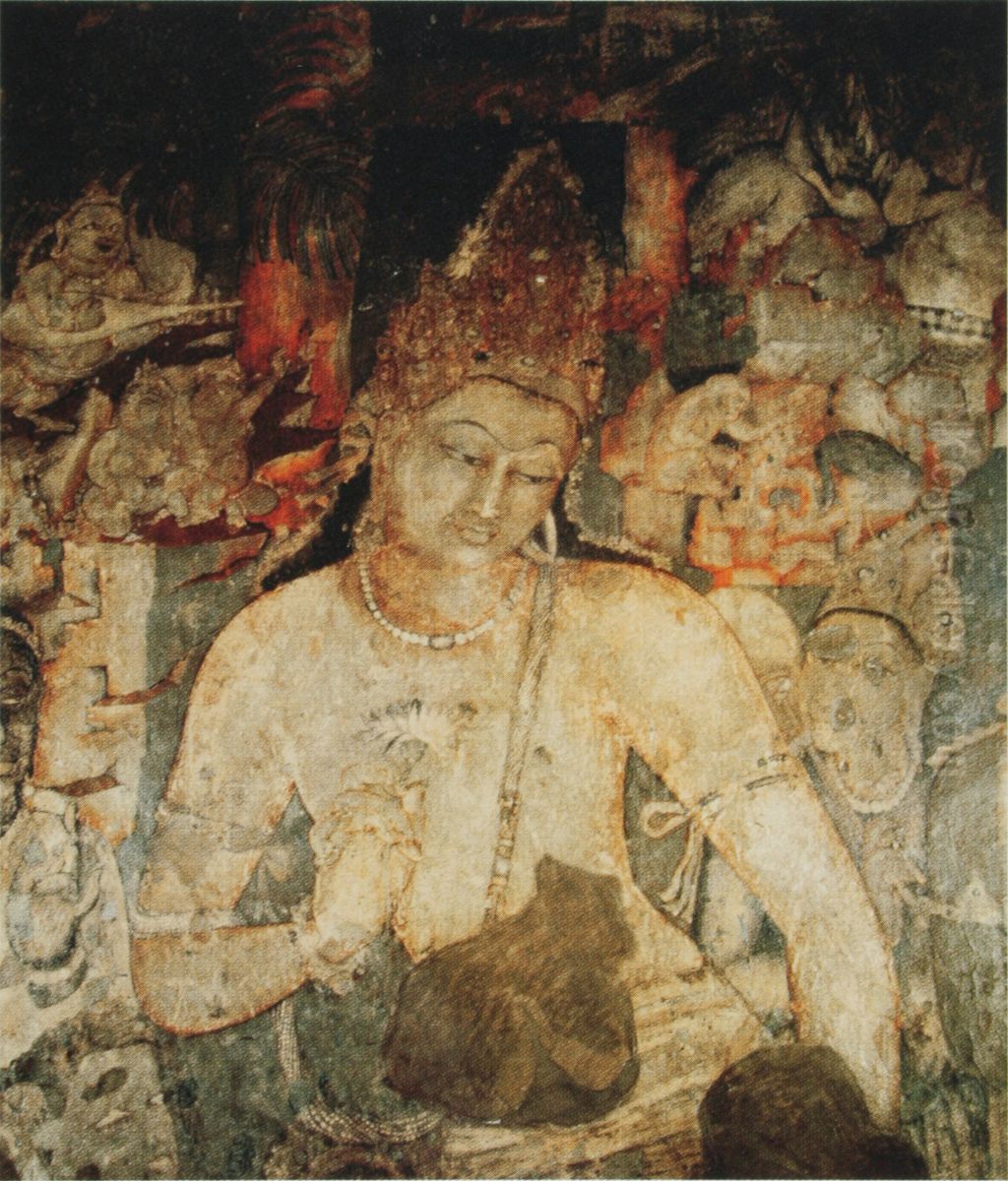 Bodhisattva Padmapani Oil Painting by Category:Ajanta Caves