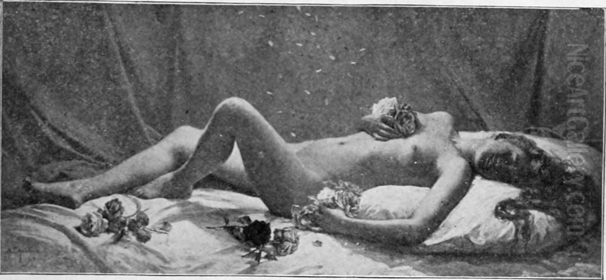 Danae Oil Painting by Alexandre Jacques Chantron