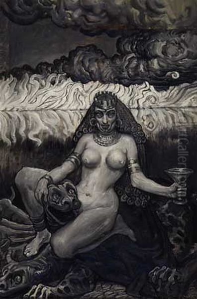 Babylonian Woman Oil Painting by Akseli Valdemar Gallen-Kallela