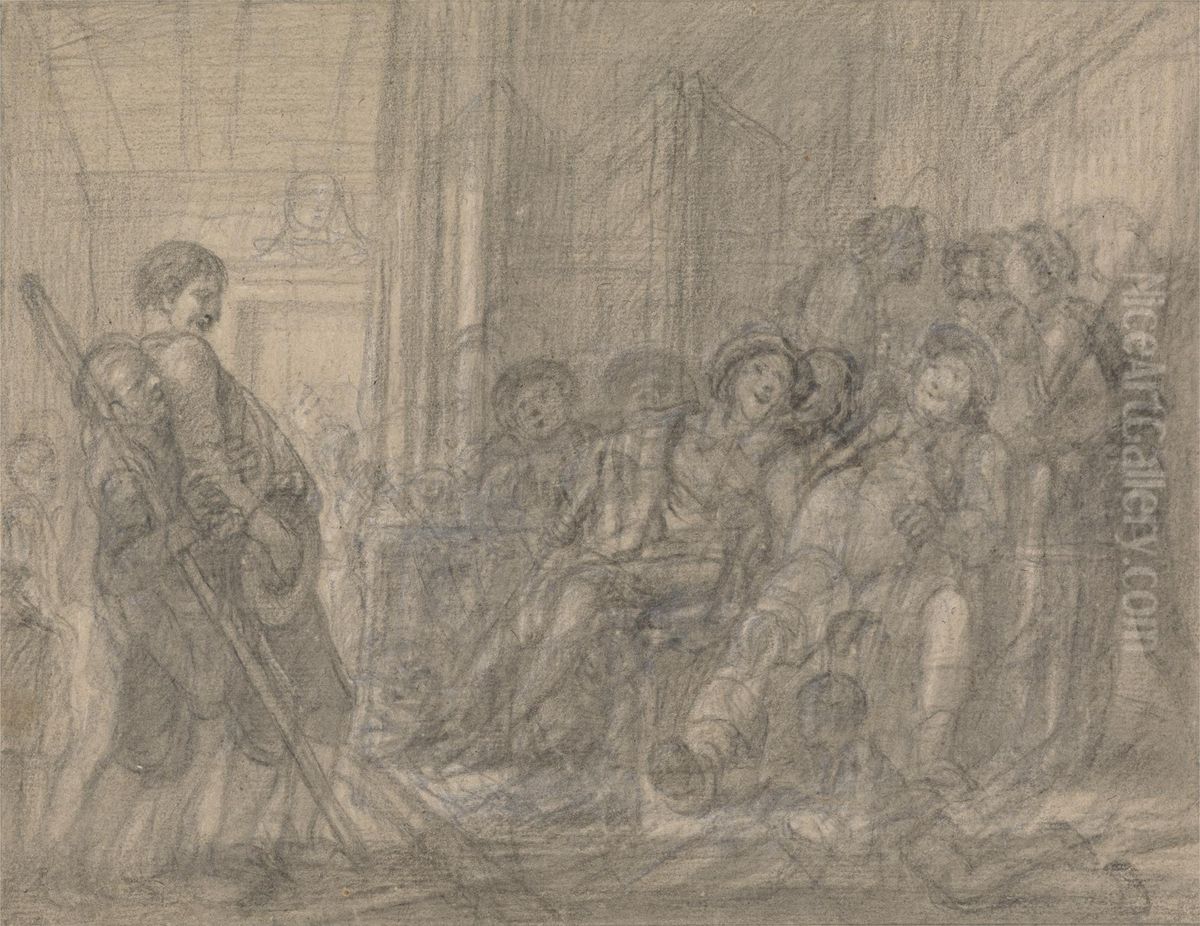 Falstaff Inspecting the Recruits Oil Painting by Francis Hayman