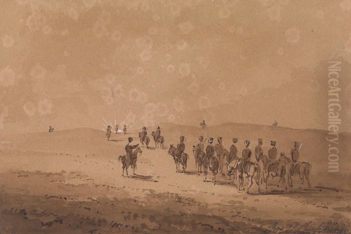 Advanced Guard - Sunrise Oil Painting by Cockburn, James Pattison