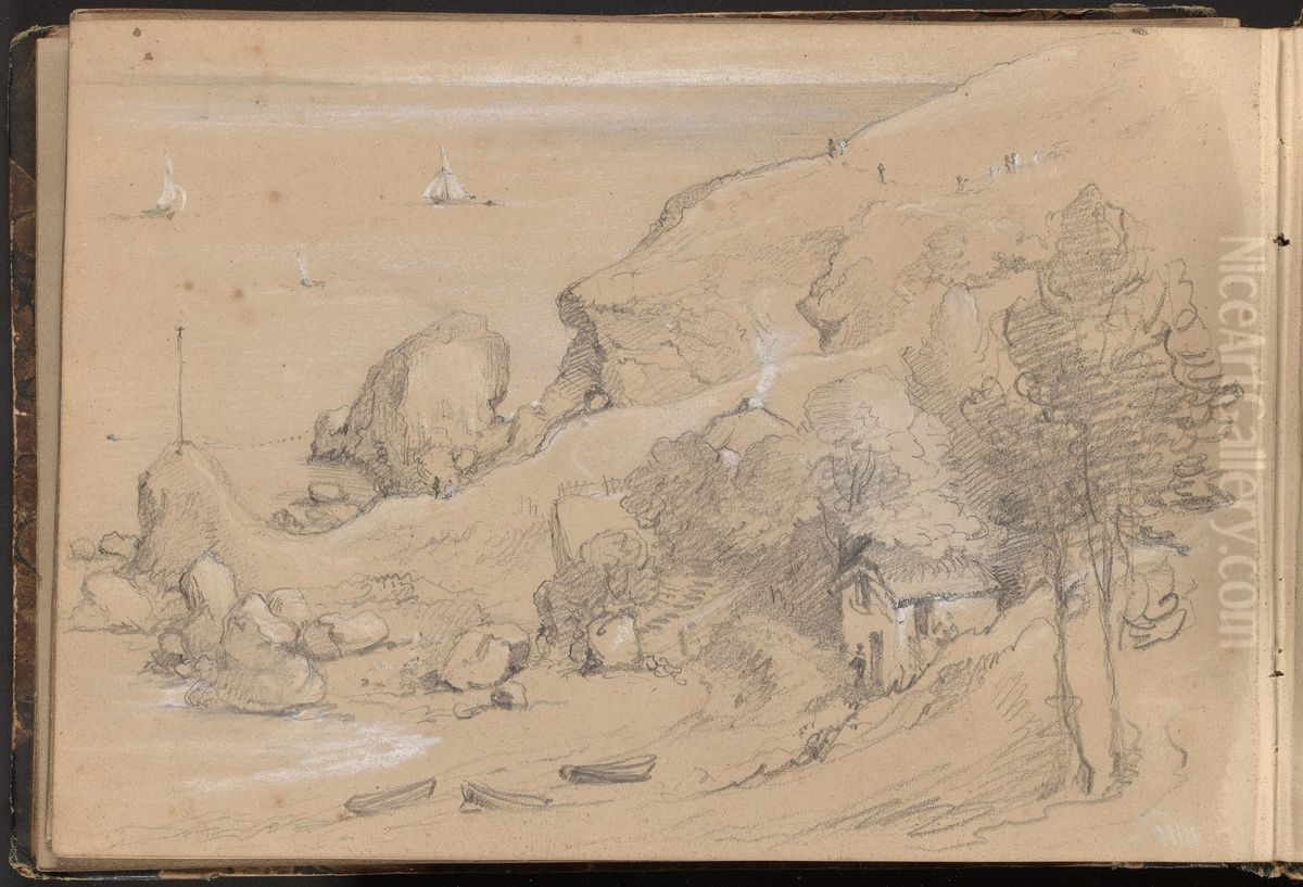 Babbacome Bay I Oil Painting by William Brockedon