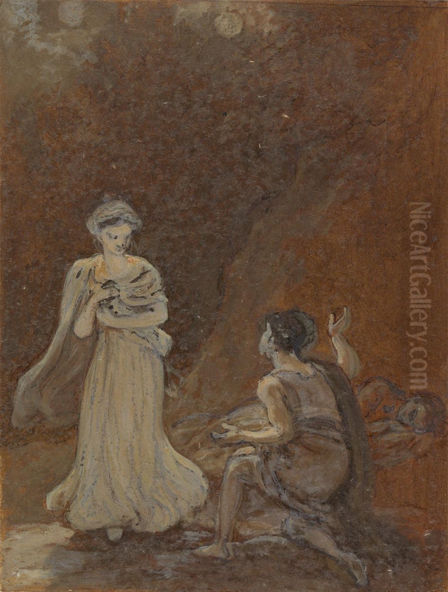 Lysander Awakening to See Helena Oil Painting by Robert Smirke