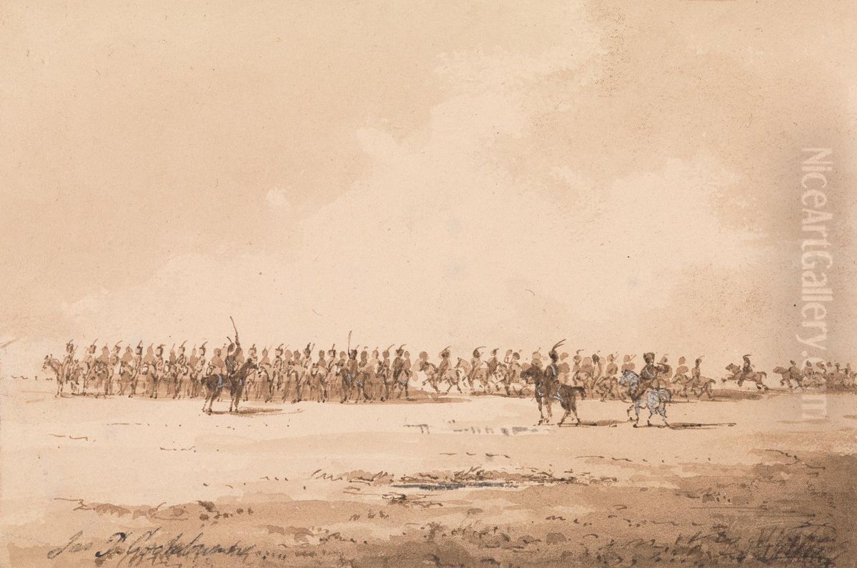 Form Open Column in Rear of Right Oil Painting by Cockburn, James Pattison