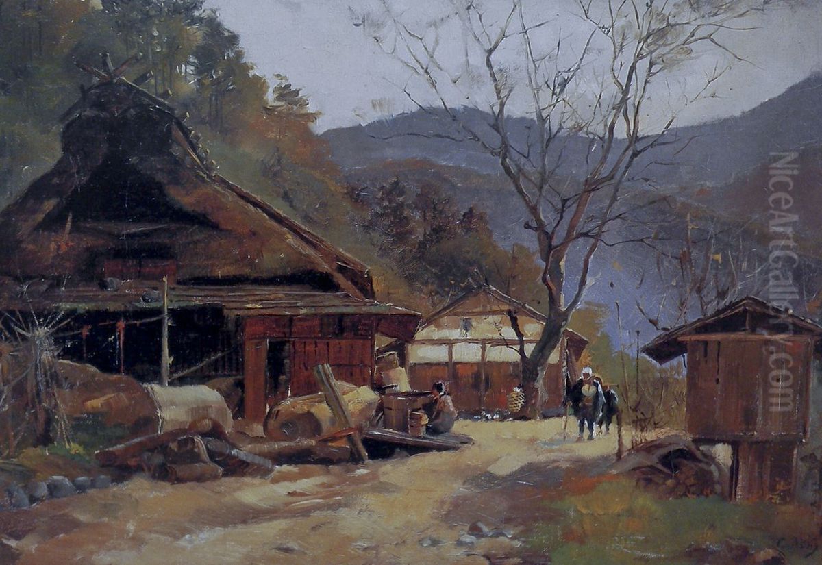 The Village of Kotaba, by Asai Chu, Mie Prefectural Art Museum, Tsu, Mie, Japan Oil Painting by Asai Chu
