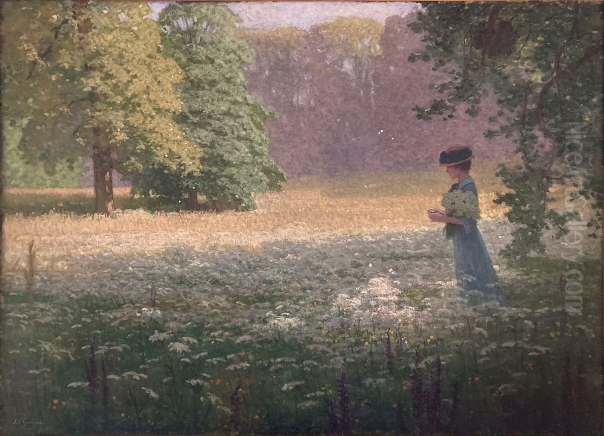 Printemps, Edouard Tzschupke, 1909 Oil Painting by Edouard Tzschupke