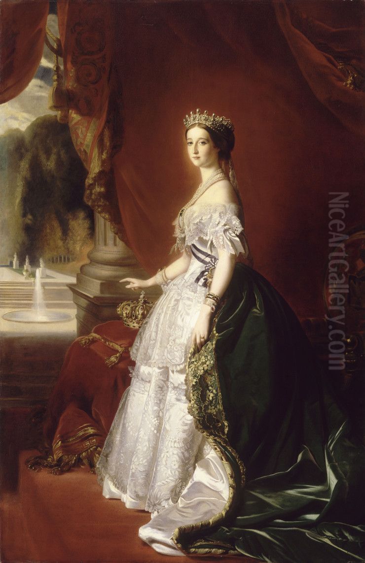 Empress Eugenie Oil Painting by Pierre-Desire Guillemet