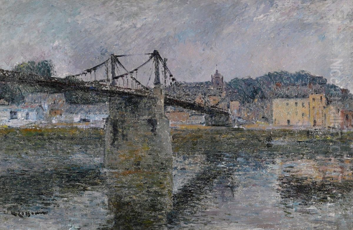 Le Pont d'Elbeuf Oil Painting by Gustave Loiseau