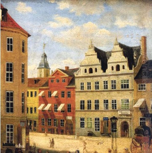 Amagertorv in Copenhagen, Denmark Oil Painting by Sally Henriques