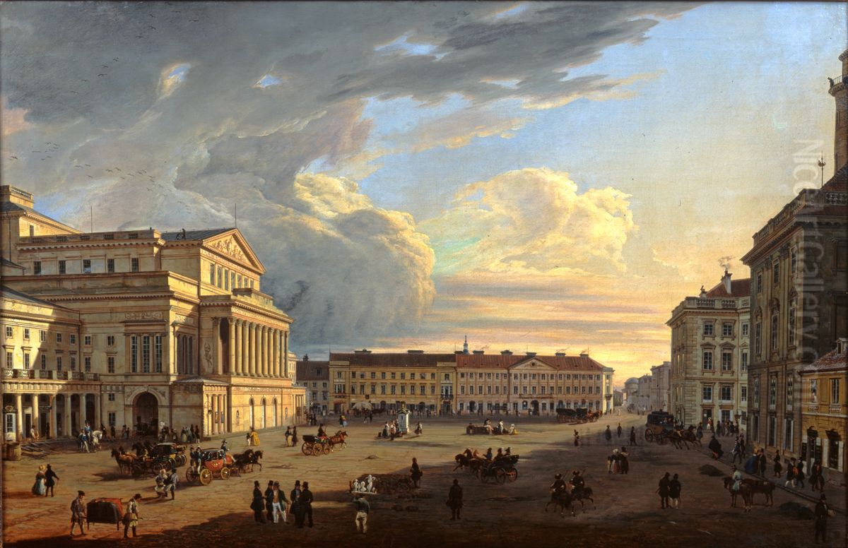 Plac Teatralny Oil Painting by Marcin Zaleski