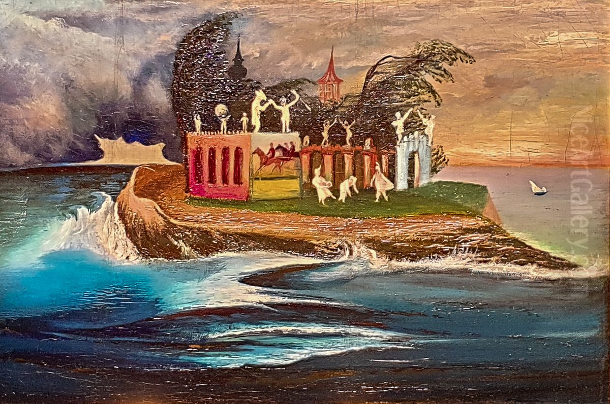 Mysterious Island Oil Painting by Tivadar Csontvary Kosztka