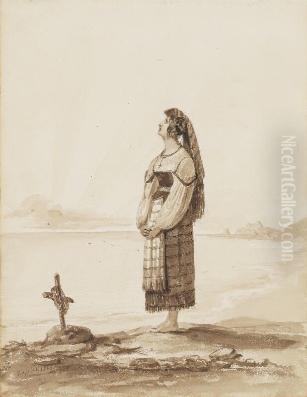 Neapolitan girl Oil Painting by Thomas Uwins