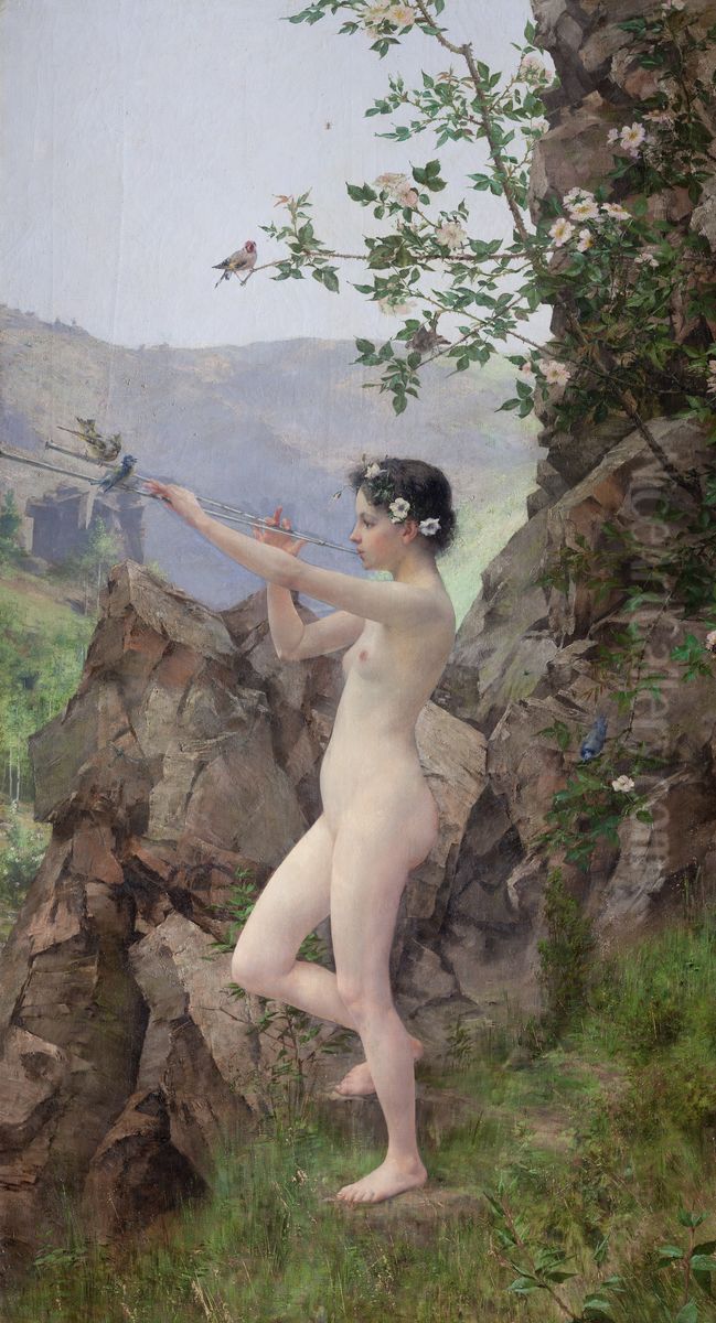 Spring Oil Painting by Vitezslav Karel Masek